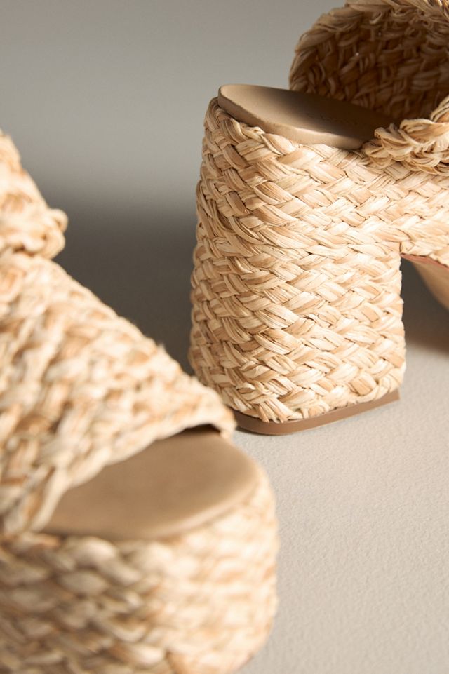 Farm Rio Braided Raffia Platform Slide Sandals #2