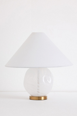 Anthropologie Cloud Glass Table Lamp