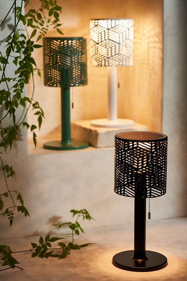 Solar Punched Metal Table Lamp #2