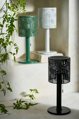 Terrain Solar Punched Metal Table Lamp