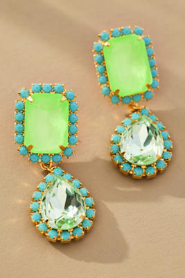 The Pink Reef Jewel Drop Neon Earrings