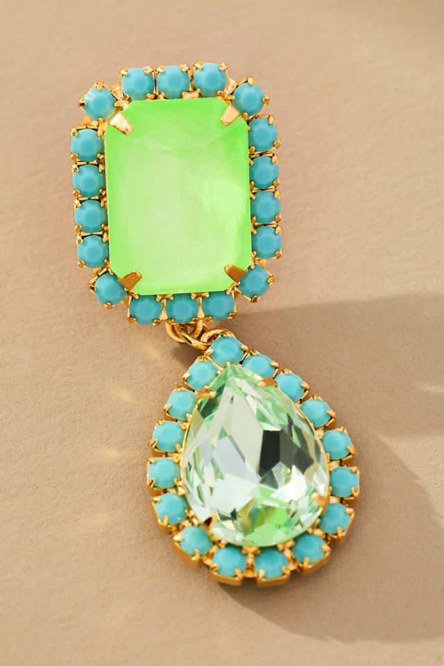 The Pink Reef Jewel Drop Neon Earrings #1