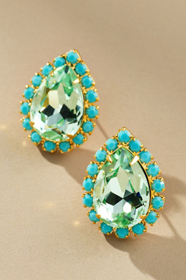 The Pink Reef Pear Stud Earrings