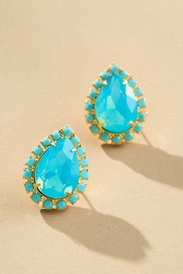 The Pink Reef Pear Stud Earrings