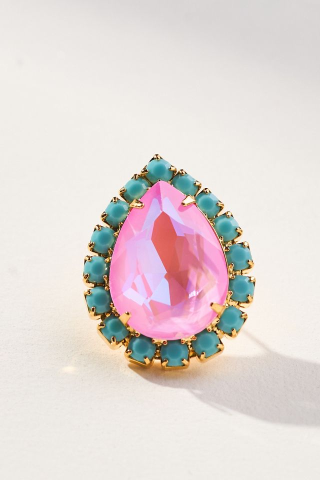 The Pink Reef Pear Stud Earrings