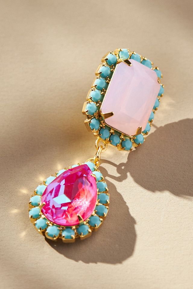 The Pink Reef Jewel Neons Drop Earrings
