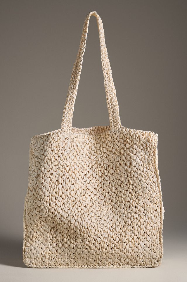 Farmers Market Raffia Tote #2