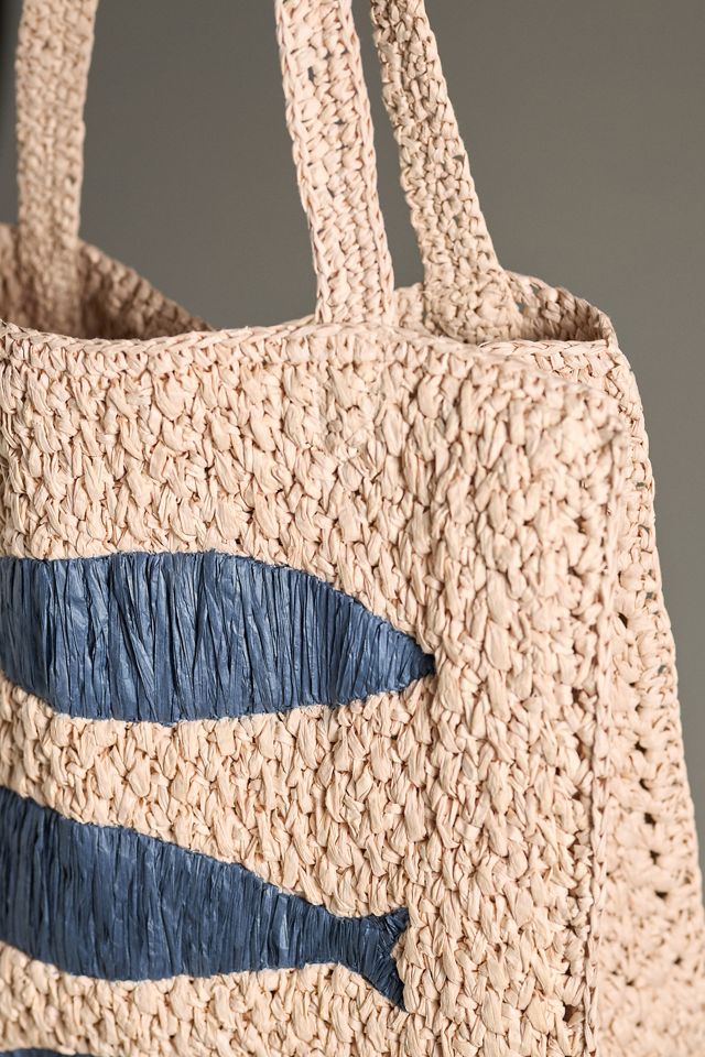 Farmers Market Raffia Tote #3