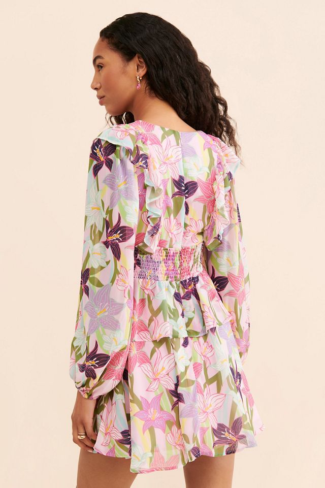 Hutch Floral Printed Ruffled Mini Dress #1