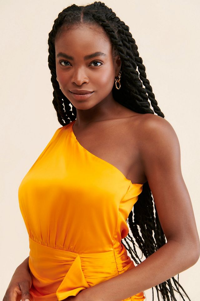 Greylin Ariel Draped One-Shoulder Dress #2