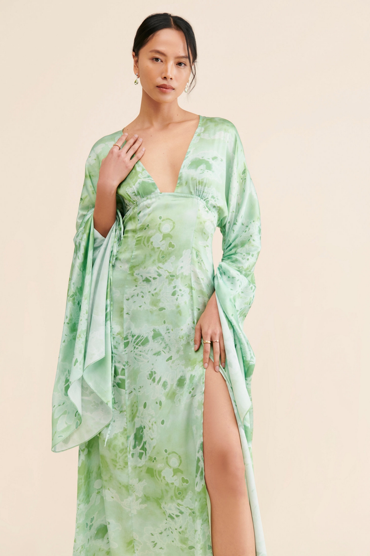 Let Me Be Midas Midi Abstract Dress