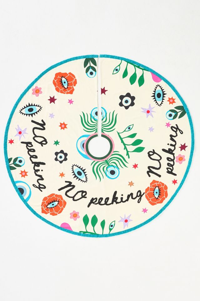 Furbish Studio No Peeking Embroidered Tree Skirt #2