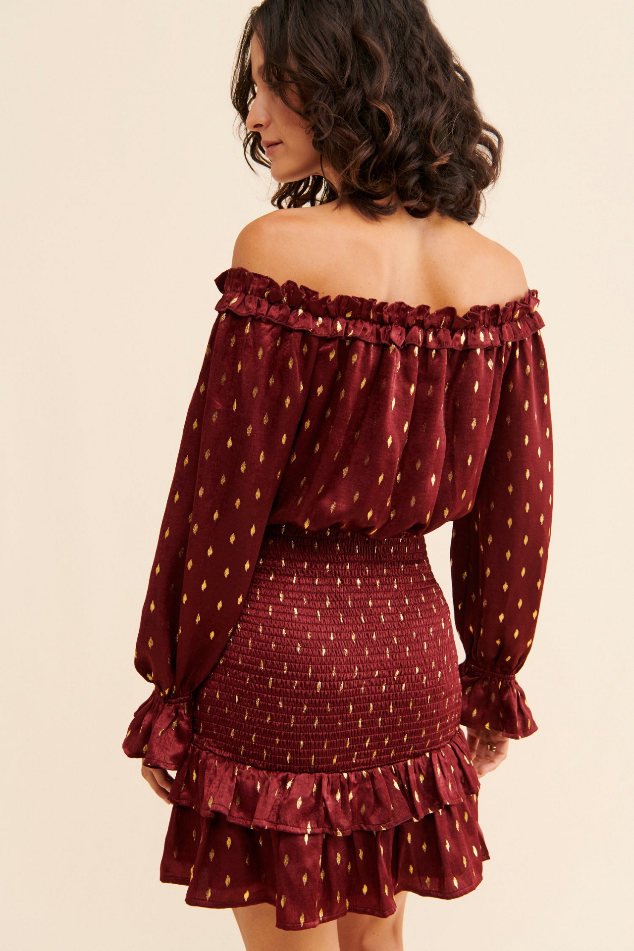 g.p.d. Off The Shoulder Ruched Dress