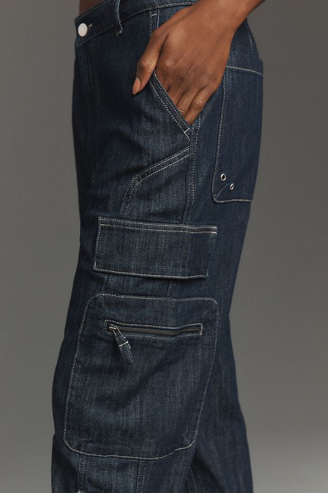 Pilcro Seamed Sport Low-Rise Cargo Jeans #3