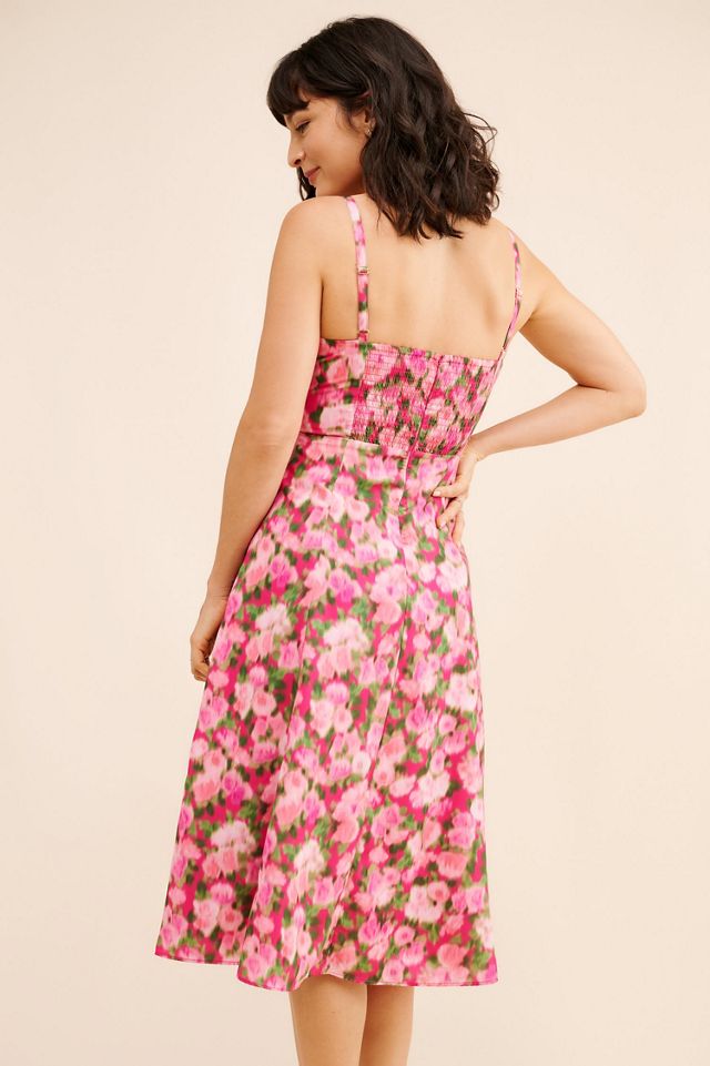 Rachel Parcell Ruched Cup Midi Dress #1
