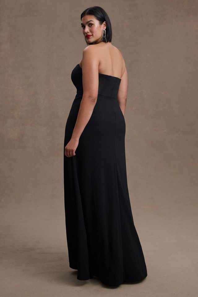 BHLDN Everly Strapless Crepe Gown #4