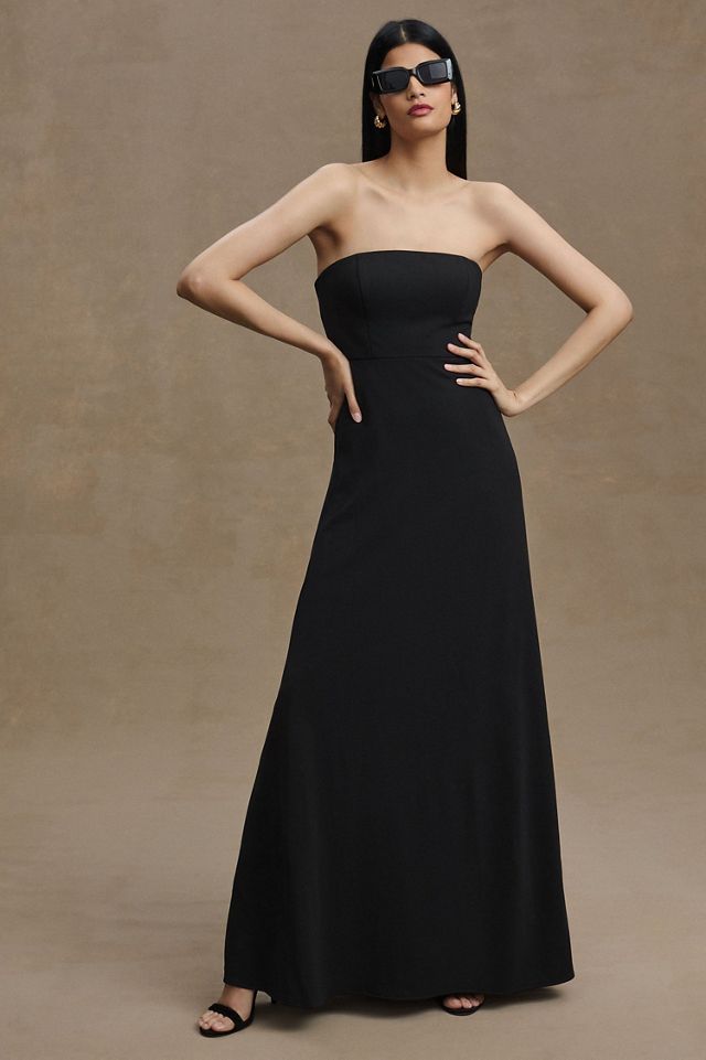 BHLDN Everly Strapless Crepe Gown #3