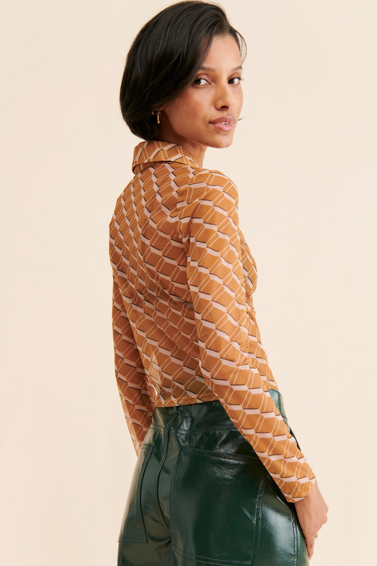 ASTR the Label Lamora Mesh Top