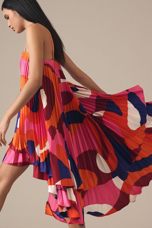 Hutch Tiered High-Low Pleated Dress #3