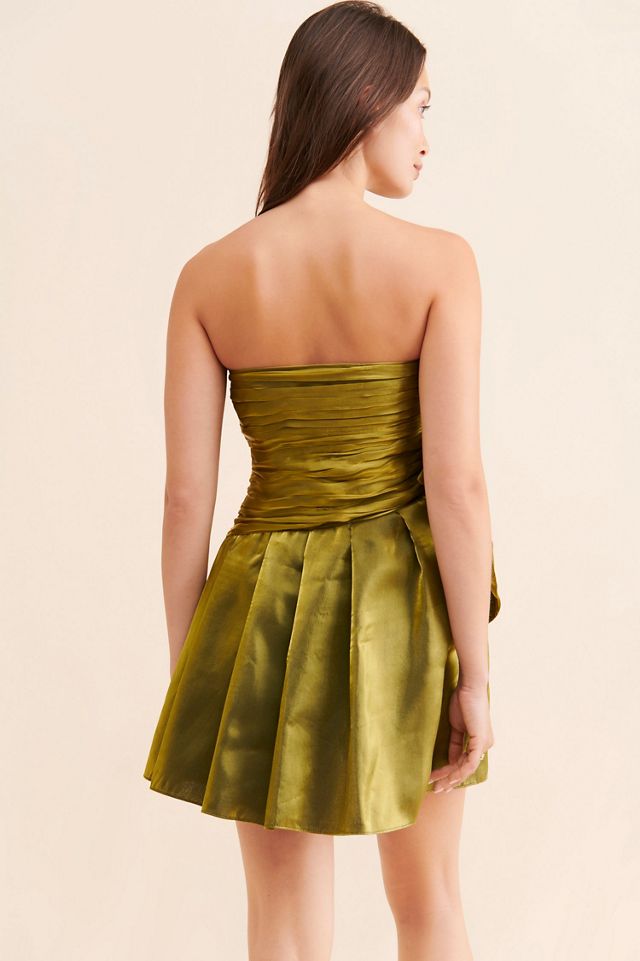 Bhanuni by Jyoti Liquid Metallic Bow Mini Dress #1