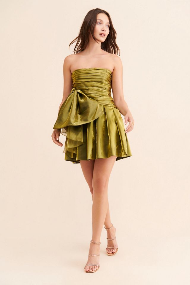 Bhanuni by Jyoti Liquid Metallic Bow Mini Dress #3