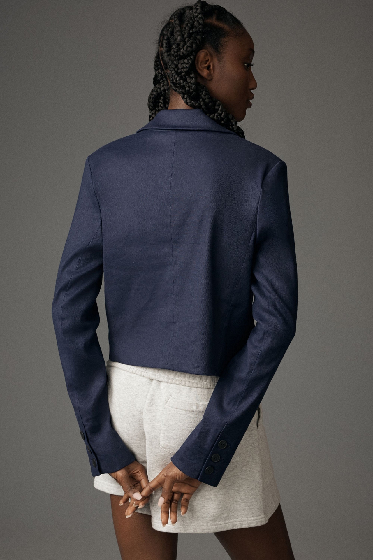 Maeve Linen Cropped Blazer