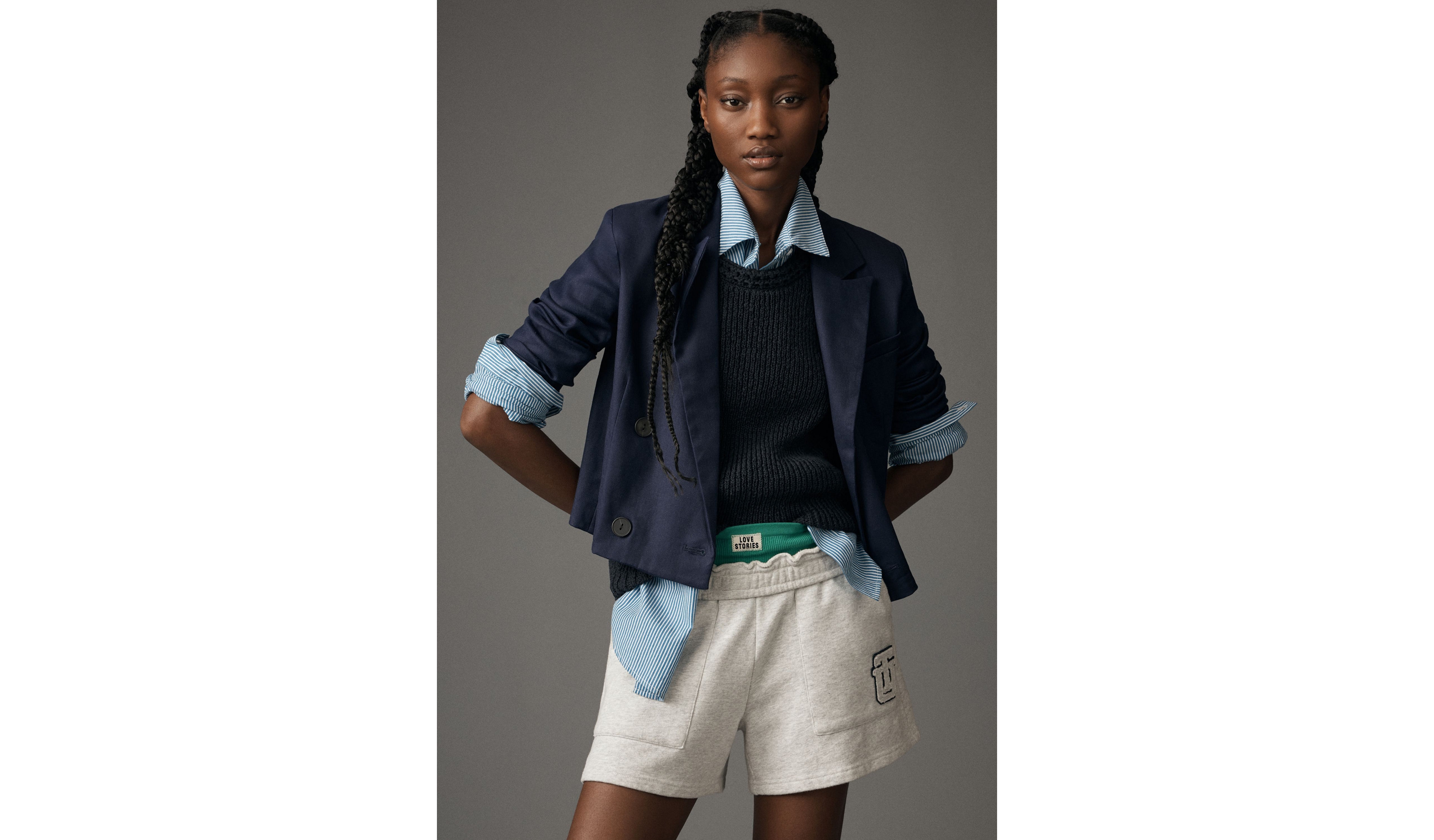 Maeve Linen Cropped Blazer