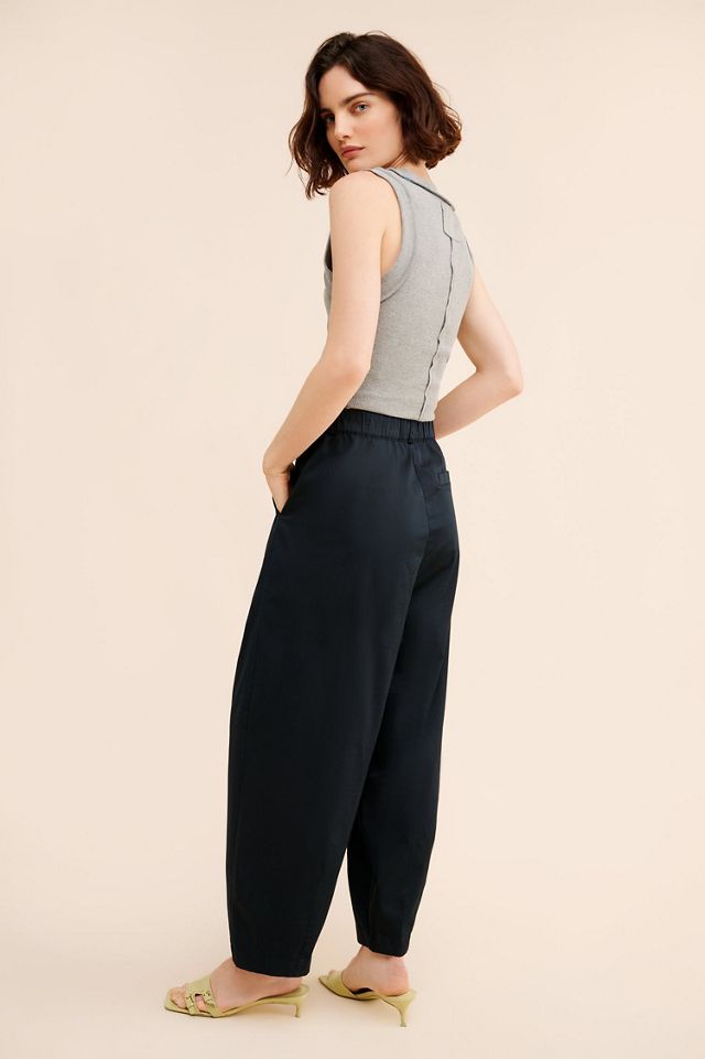 Maeve Curve Poplin Barrel Pants #1