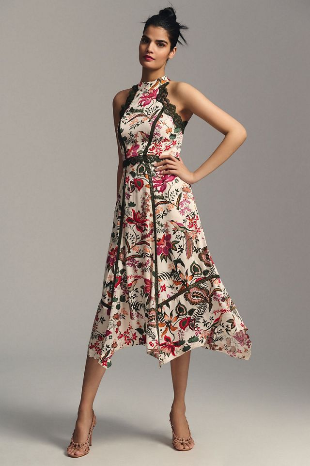 Lace-Trim A-Line Dress #3
