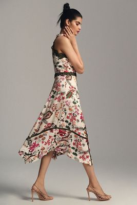Lace-Trim A-Line Dress