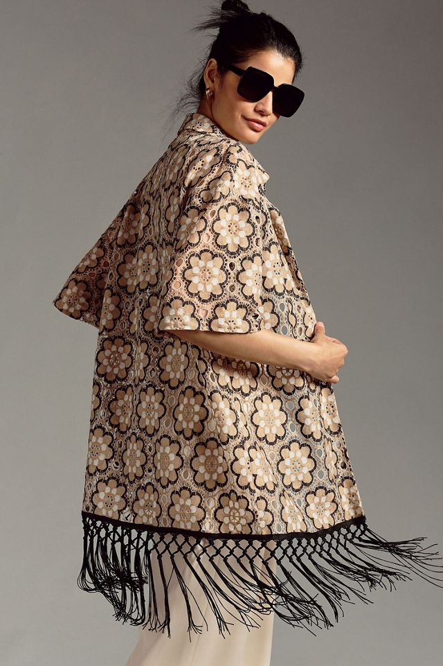 Amadi Floral Fringe Duster #1
