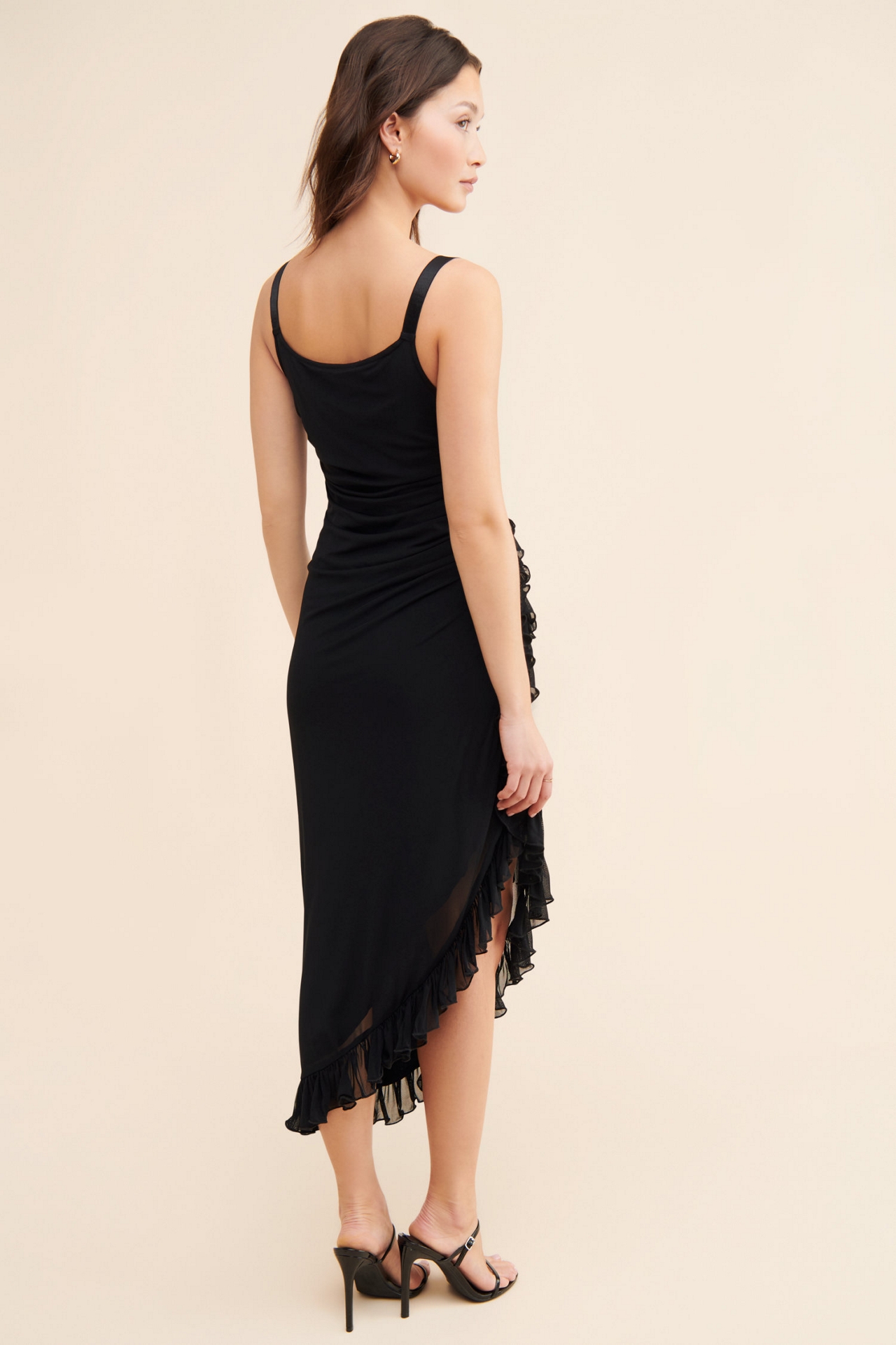 Sleeveless Ruched Midi Dress