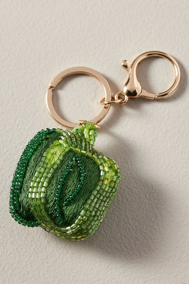 Beaded Vegetable Bag Charm #1
