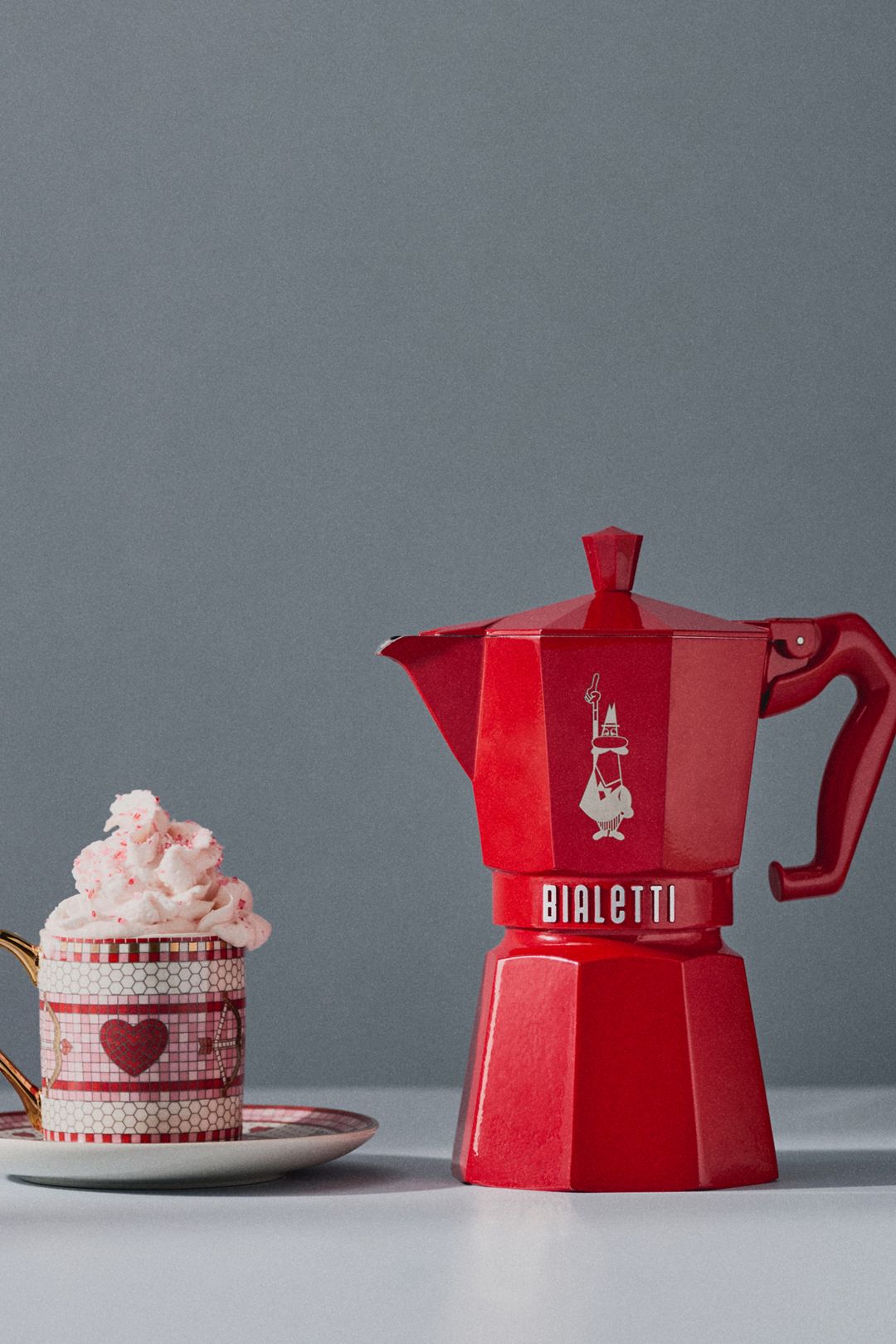 Bialetti Moka Exclusive Espresso Maker - Red, Standard, 3 Cup