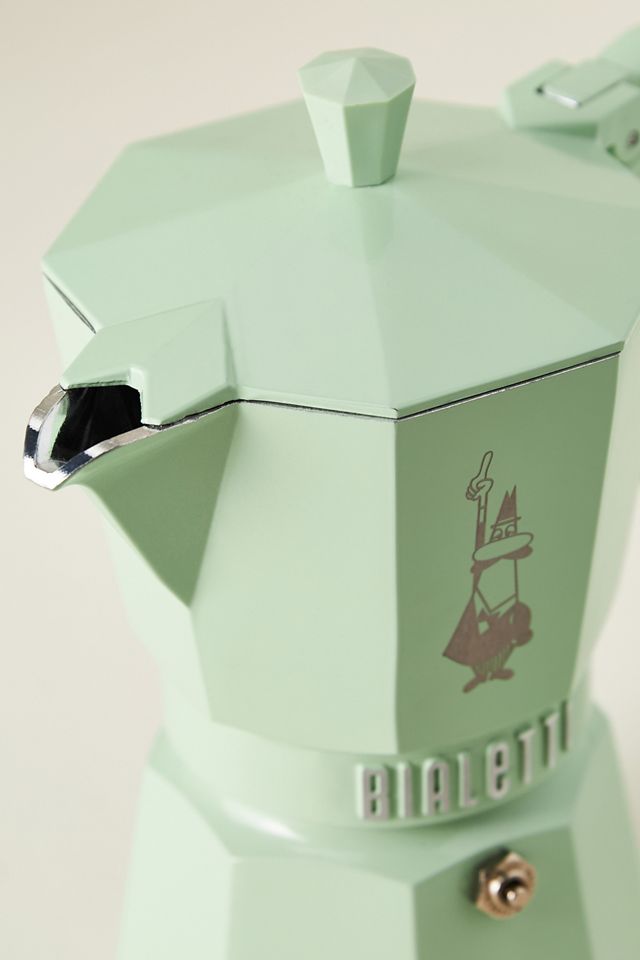 Mint Green 6-Cup Aluminum Espresso Maker