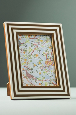 Anthropologie Striped Resin Frame