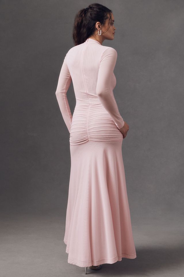 Bardot Lea Drop-Waist Mesh Maxi Dress