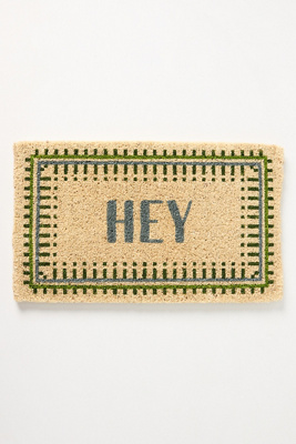 Anthropologie Hey Coir Printed Doormat