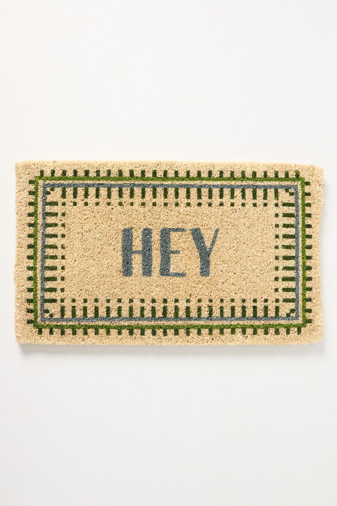 Hey Coir Printed Doormat - Blue, 18" x 30"