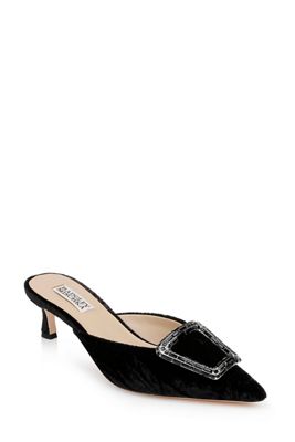 Badgley Mischka Abigayl Rhinestone Kitten-Heel Mules