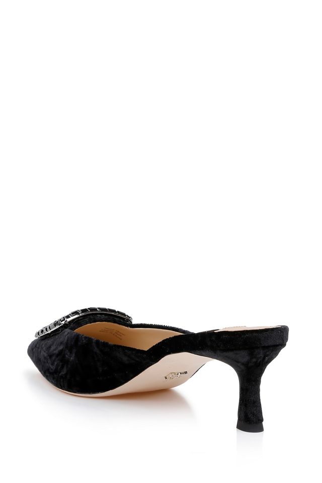 Badgley Mischka Abigayl Rhinestone Kitten-Heel Mules #1