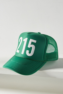 Ascot + Hart Zip Code Trucker Hat In Green