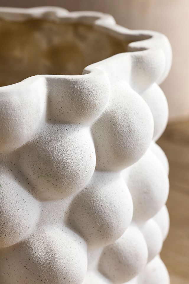 Bubbles Ceramic Cylinder Planter #2