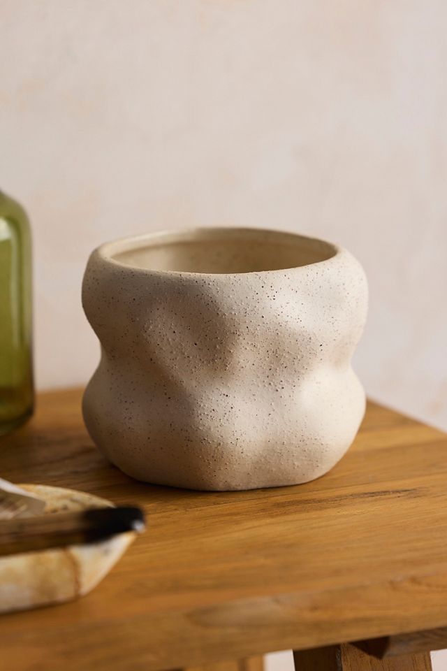 Organic Cylinder Stoneware Planter #1