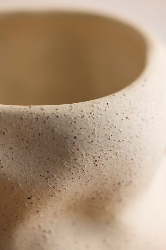 Organic Cylinder Stoneware Planter #3