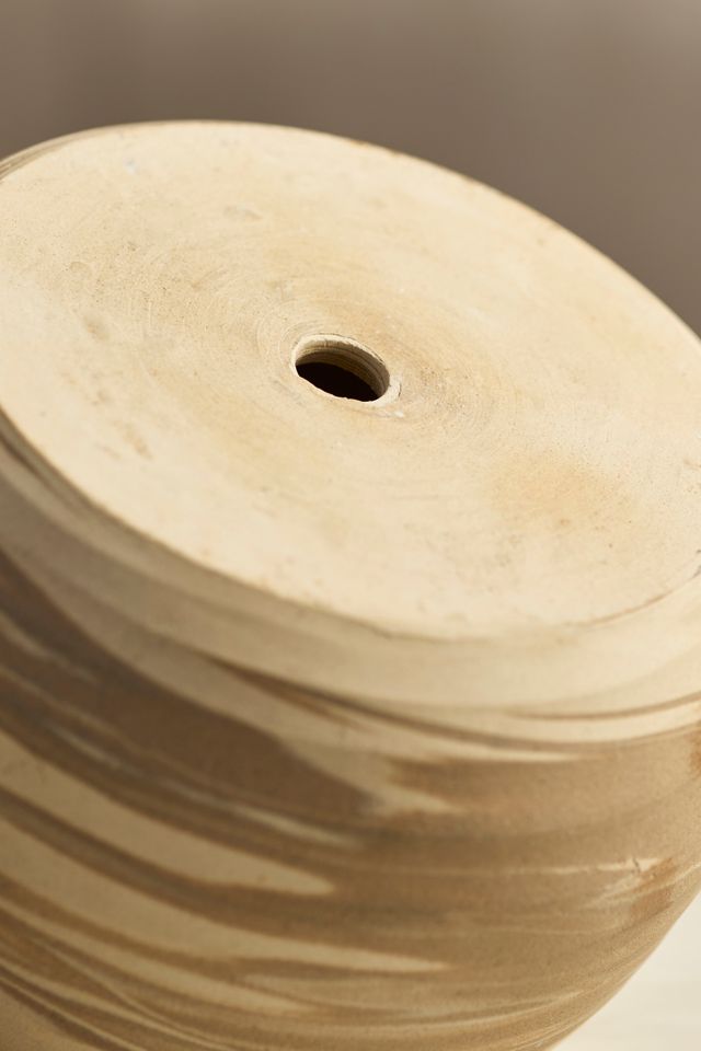Swirl Globe Stoneware Planter #2