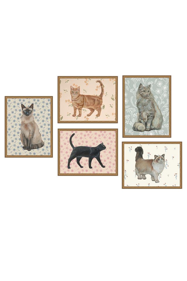 Cat Gallery Wall Art - Unique Feline Decor