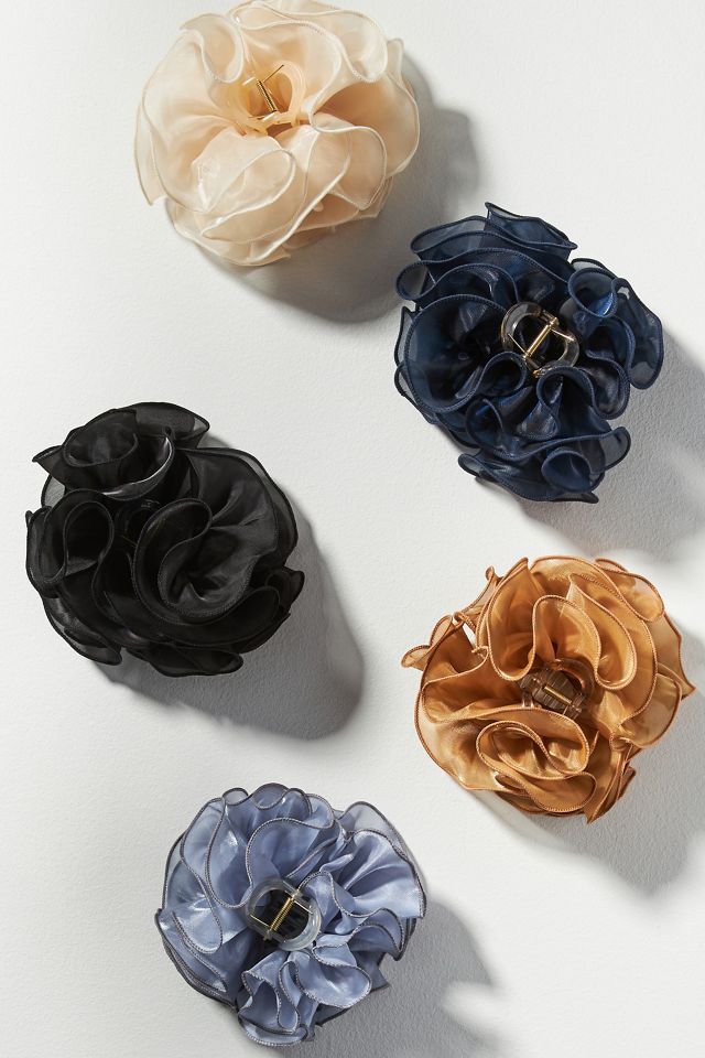 Chiffon Rosette Hair Claw Clip #1