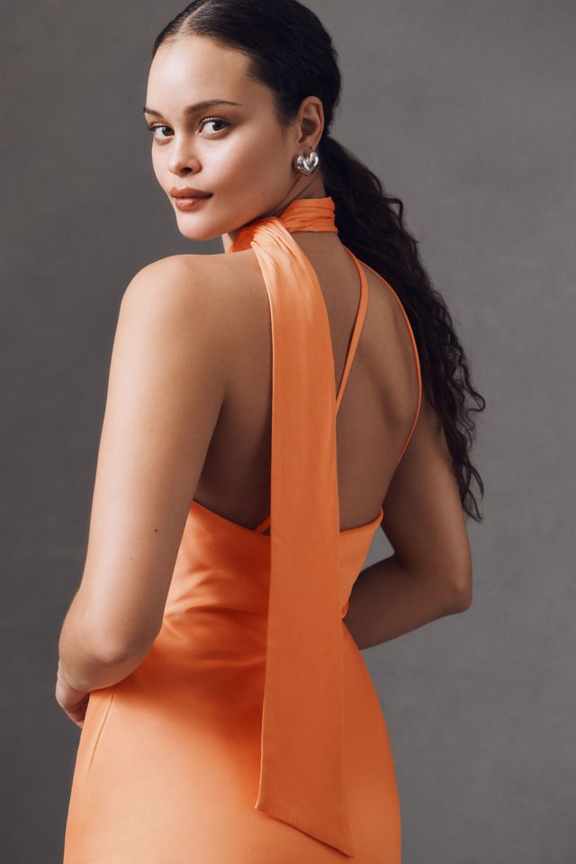 BHLDN Julia Scarf Halter Mini Dress #3