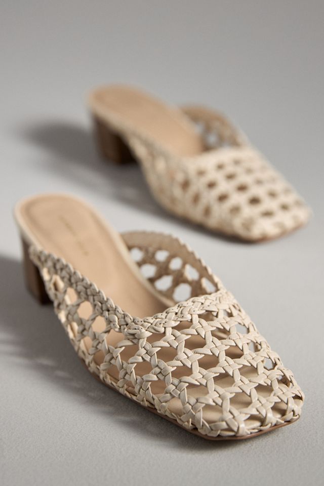 By Anthropologie Woven Mule Heels #1